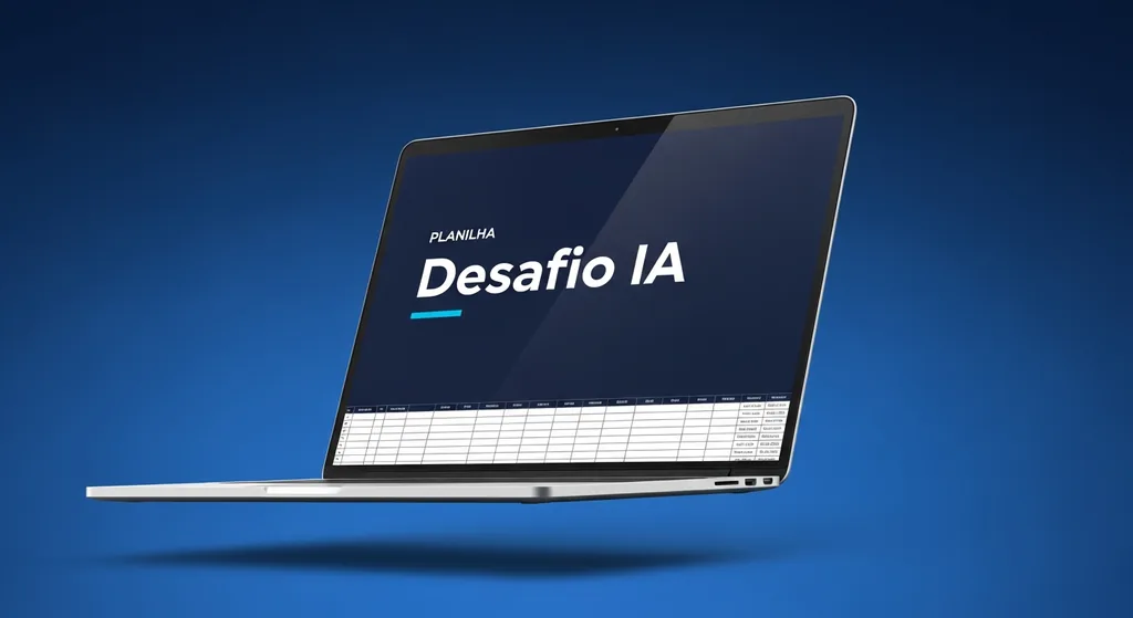 Capa da Planilha Desafio IA, para acompanhar o antes e depois de cada área em 7 dias