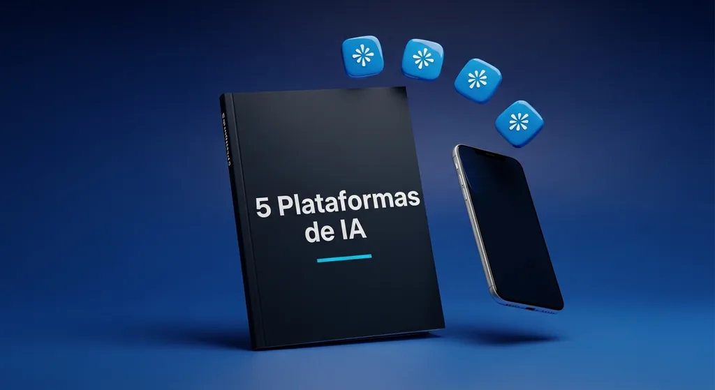 Capa do Guia das 5 Plataformas de IA Gratuitas, com indicação de quando usar cada uma